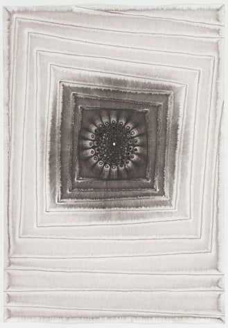 Sohan Qadri, Bija V, 2009, ink and dye on paper, 99 x 69 cm (39 x 27 inches)