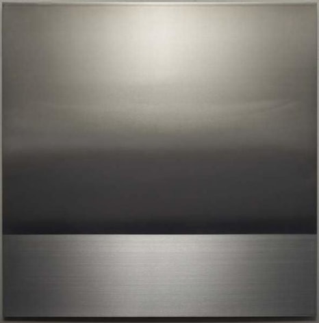 , Miya Ando, Winter Black, 2015, Urethane and pigment on aluminum, 36 x 36 inches/92 x 92 cm