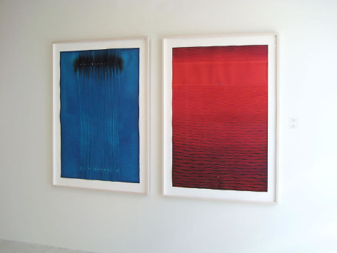 Sohan Qadri,  Amara, 2007, Ink and dye on paper, 55 x 39"