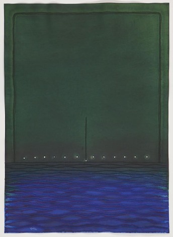Sohan Qadri, Balini III, 2010, ink and dye on paper, 55 x 39 inches