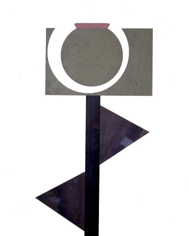 Merrill Wagner,  Thistle , 2006, Rust preventative paint on steel, 90 x 47.5"