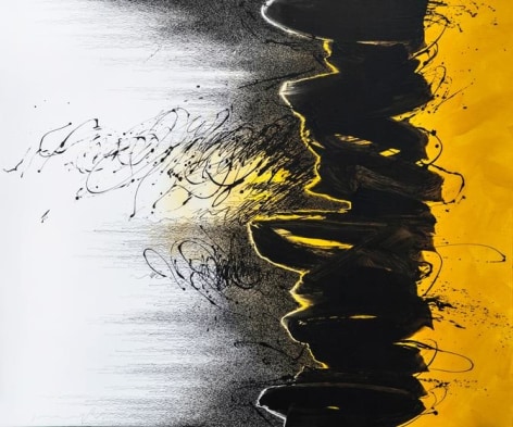 , Every Breaking Wave (2), 2014, acrylic and pen on canvas, 55.4 x 66.3 inches