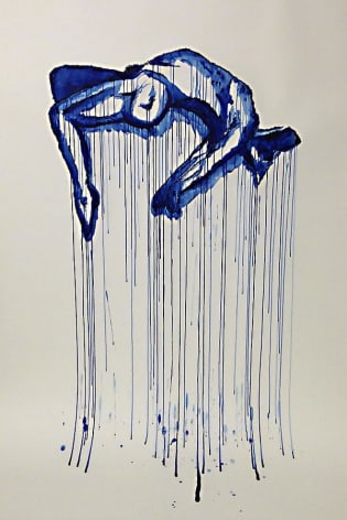 Jason Wee, Self-Portraits series (Drowned Dog), 2013, watercolor,