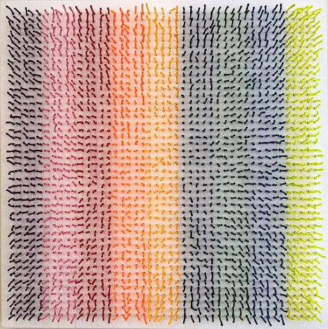 Osi Audu, Goosebumps 3, 2023, yarn on canvas, 61 x 61 x 6.4 cm (24 x 24 x 2.5 inches)