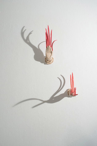 Le Hien Minh, Invisible Dragon, 2023, traditional Vietnamese handmade D&oacute; paper, wood, resin, Top: 43 x 15 x 20 cm, Bottom: 30 x 12 x 43 cm