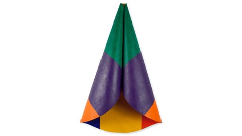 Susan Weil, Primary Hidden Secondary, 2021, acrylic on canvas, 92.5 x 54.6 x 17.1 cm (36.4 x 21.5 x 6.8 inches)