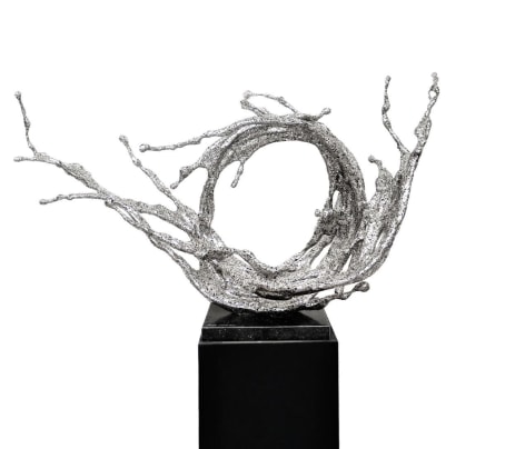 Zheng Lu, Water in Dripping, 2019, stainless steel, 95 x 190 x 63 cm (37.4 x 74.8 x 24.8 inches)