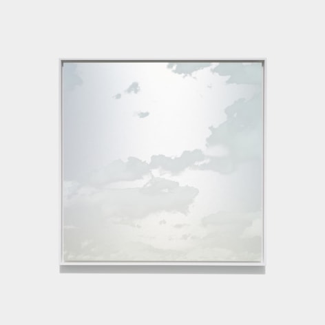 Miya Ando, Unkai (A Sea Of Clouds) September 27 2023 5:55:11 AM NYC, 2023, ink on aluminum composite, 95.3 x 95.3 cm (37.5 x 37.5 inches)