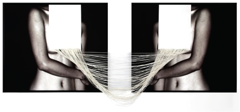 Tension, 2015, C-type print and hand-cut canvas, 36.5 x 97.1 inches/92.7 x 246.7 cm