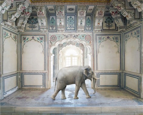 Karen Knorr, Ganesha's Stride, Abha Mahal, Ahichhatragarh, Nagaur, 2015, colour pigment print on Hahnemühle Fine Art Pearl Paper, 60 x 76.2 cm (23.6 x 30 inches)