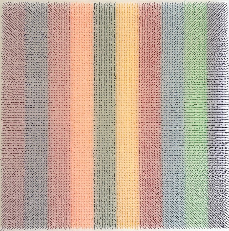 Osi Audu, Goosebumps 2, 2023, yarn on canvas, 46 x 46 x 2.5 inches/116.9 x 116.9 x 6.4 cm
