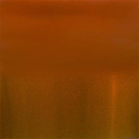 Miya Ando, Evanescent Vermillion, 2015, urethane, pigment, resin on aluminum, alucore, 36 x 36 inches/91.5 x 91.5 cm