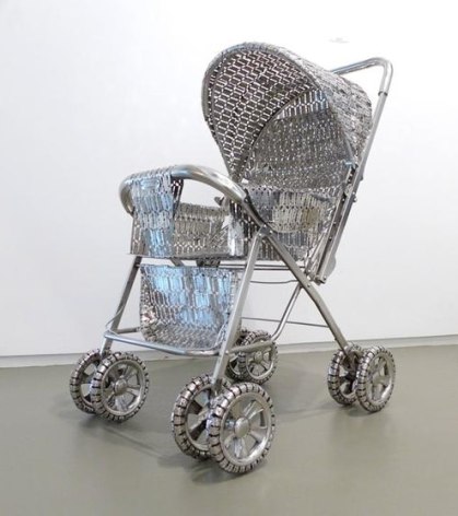 Tayeba Lipi, The Stolen Dream, 2013, stainless steel-made razor blades, 70 × 51 × 94 cm (27.5 × 20 × 37 inches)
