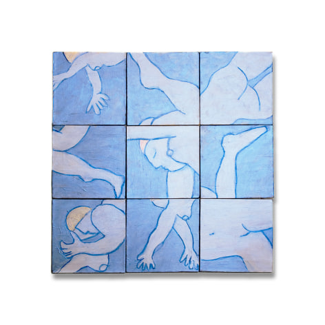 Susan Weil, Swimmers, 2012, acrylic on canvas, 30 x 30 inches/76.2 x 76.2 cm