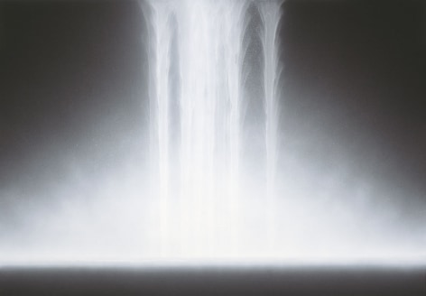 Waterfall, 2012, natural, acrylic pigments on Japanese mulberry paper, 44.1 x 63.8 inches/112 x 162 cm
