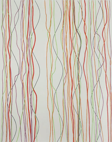 Red-Rules, 2010, acrylic on canvas, 60 x 48 inches