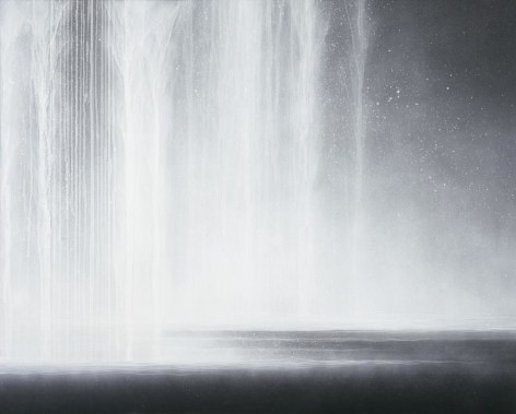 Hiroshi Senju, Waterfall, 2009, Natural pigments on Japanese mulberry paper, 72.7x90.9cm