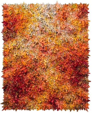 Chun Kwang Young, Aggregation 18 - AP023, 2018, mixed media with Korean mulberry paper, 178 x 145 cm (70.1 x 57.1 inches)