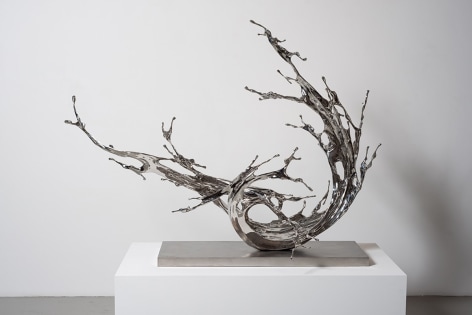 Water in Dripping - Grace, 2024, stainless steel, 59.8 x 32.7 x 45.7 inches/152 x 83 x 116 cm