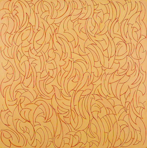 Deep Deuce, 2006, Oil on tinted gesso on canvas, 58 x 58&quot;