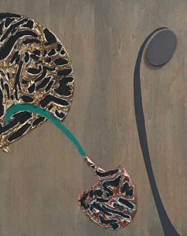 Lee Waisler, Connected, 2021, acrylic, gesso on wood panel, 61 x 45.7 cm (24 x 18 inches)