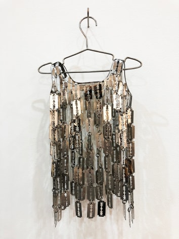 Tayeba Begum Lipi, The Baby Frock, 2019, stainless steel, 31 x 15 x 4.5 cm (12.2 x 5.9 x 1.8 inches) (includes hanger)