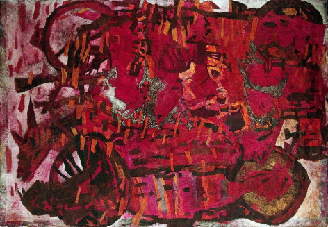 Georges Fikry Ibrahim, The Carriage of the Farmer, 2006, Mixed media on paper, 93.3 x 133.9"