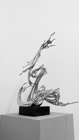 Zheng Lu, Ripple, 2023, stainless steel, 76 x 60 x 52 cm (29.9 x 23.6 x 20.5 inches)