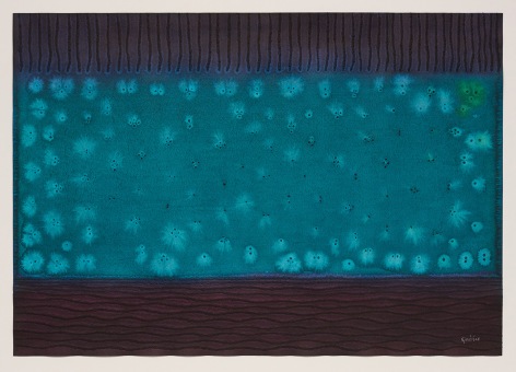 Pranaya II, 2008, ink and dye on paper, 27 x 39 inches/69 x 99 cm
