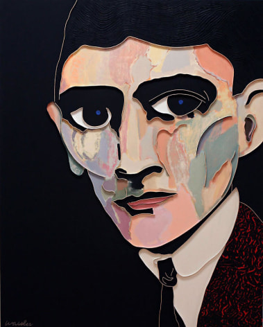 Kafka, 2008, Acrylic and wood on canvas, 60 x 48&quot;