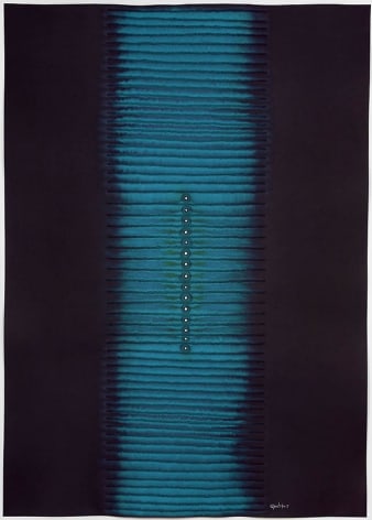 Sohan Qadri, Ashwini II, 2007, Ink and dye on paper, 55 x 39"