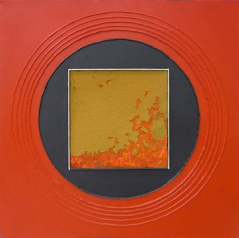Lee Waisler, Mandala Fem, acrylic and wood on canvas, 61 x 61 cm (24 x 24 inches)
