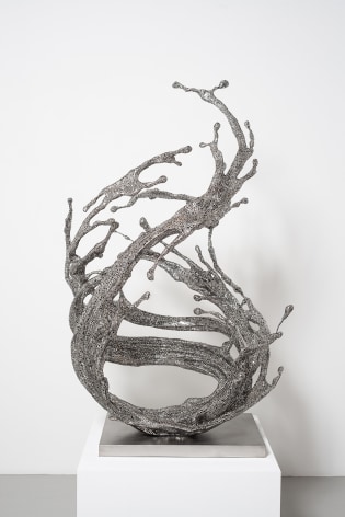 Zheng Lu, Water in Dripping – Sunrise, 2024, stainless steel, 165 x 110 x 100 cm (64.9 x 43.3 x 39.4 inches)