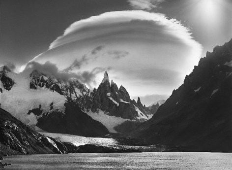 Cerro Torre, part of a mountain chain in the Southern Patagonian Ice Field, Argentine Patagonia, 2007, gelatin silver print, 61 x 88.9 cm (24 x 35 inches)