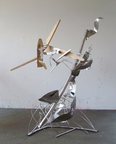 Shake It And Break It, 2010, stainless steel, wood, industrial paint, 87&quot;H x 68&quot;L x 46 1/4&quot;W