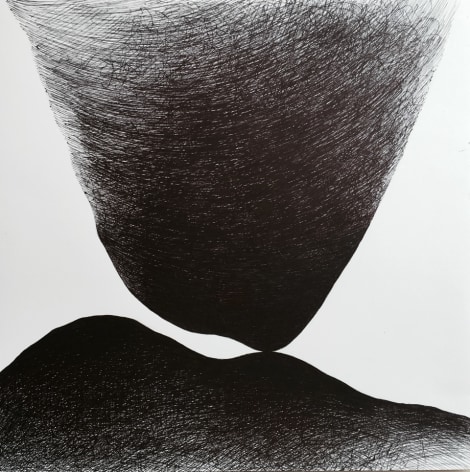 Untitled, 2016, ballpoint pen on paper, 11.8 x 11.8 inches/30 x 30 cm