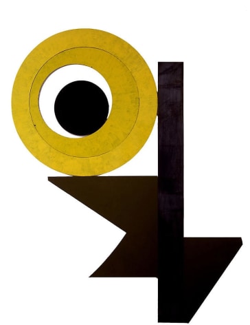 Merrill Wagner,  Sunflower , 2006, Rust preventative paint on steel, 69 x 52"