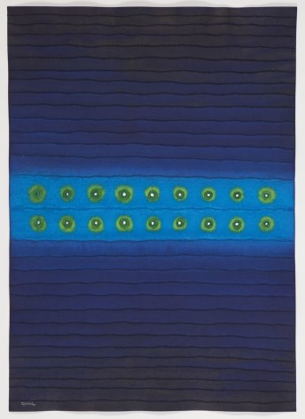 Sohan Qadri, Agamas III, 2008, ink and dye on paper, 55 x 39 inches/139.7 x 99.1 cm