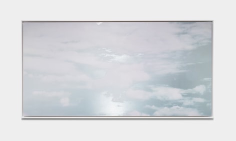 Miya Ando, Yuugure (Evening) Cloud August 26 2023 6:13:19 PM Santa Cruz, CA, 2023, dye, ink, pure micronized silver, resin and urethane on aluminum composite, 125.7 x 247.7 cm (49.5 x 97.5 inches)