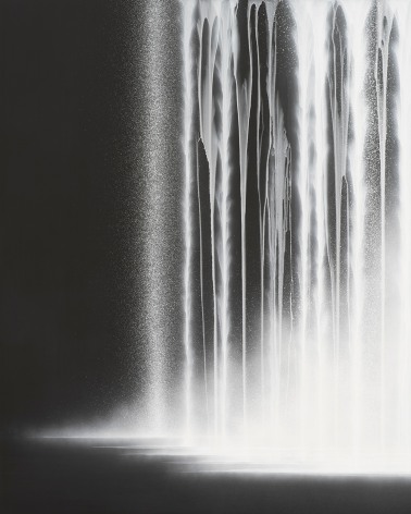 Waterfall, 2024, pigments on Japanese mulberry paper mounted on board, 63.8 x 51.3 inches/162 x 130 cm