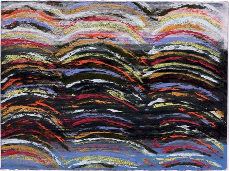 Across Black, 2007, Mixed media on Arches paper, 22.25 x 30&quot;