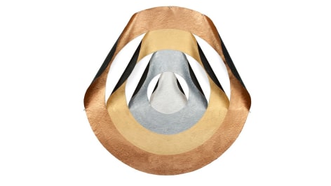 Susan Weil, Holy Roly Over, 2021, acrylic on canvas, 90.8 x 89.9 x 10.8 cm (35.8 x 35.4 x 4.3 inches)