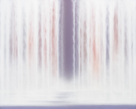 Hiroshi Senju, Waterfall on Colors, 2021, pigments on Japanese mulberry paper mounted on board, 71.6 x 89.5 inches/182 x 227 cm