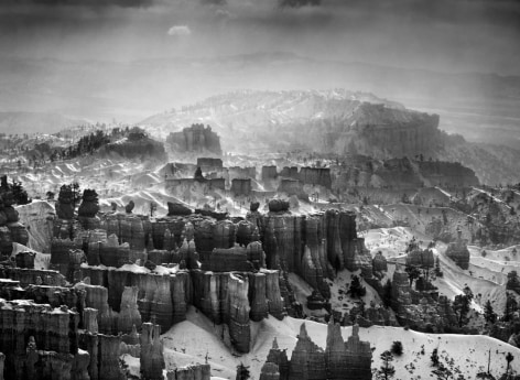 Sebastião Salgado, Bryce Canyon National Park during a snowstorm, Utah, USA, 2010, gelatin silver print, 51 x 61 cm (20.1 x 24 inches)