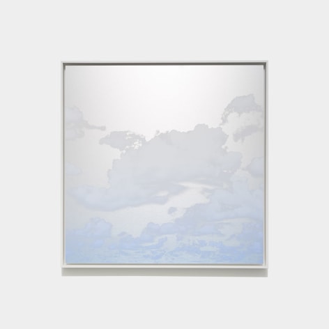 Miya Ando, Morning Cloud (Asagumo) January 5 2024 7:02:25 AM NYC, 2024, ink on aluminum composite, 95.3 x 95.3 cm (37.5 x 37.5 inches)