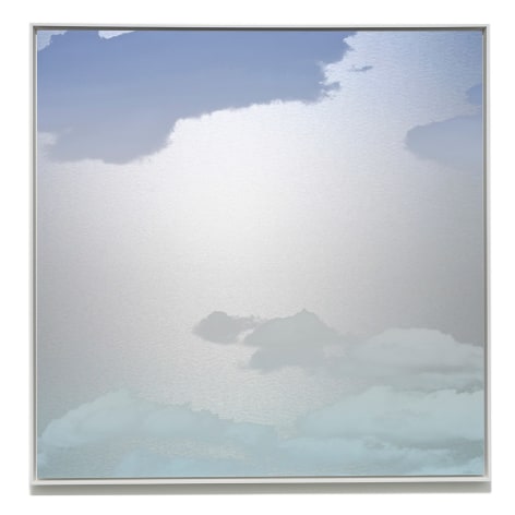 Miya Ando, Unkai (A Sea Of Clouds) April 7 2023 7:03 PM NYC, 2023, ink on aluminum composite, 60 x 60 inches/152.4 x 152.4 cm