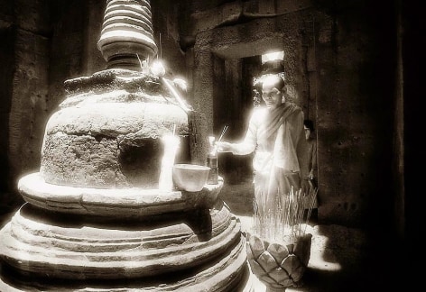 "Central Stupa, Preah Khan", Silver Gelatin Print, 20 x 16"