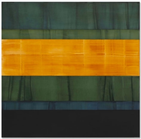 , Ricardo Mazal, Composition in Greens 3, 2014, oil on linen, 71 x 73 inches/180.3 x 185.4 cm