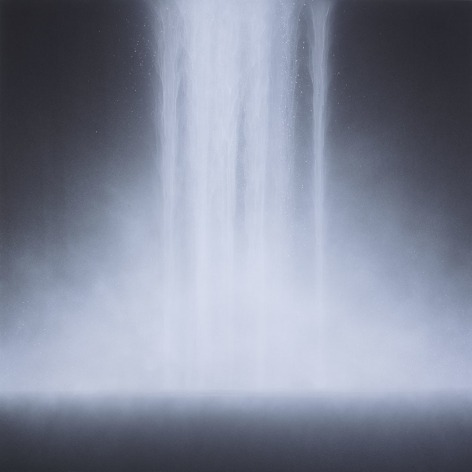 Waterfall, 2011, natural &amp;amp; acrylic pigments on Japanese mulberry paper, 63.8 x 63.8 inches/162 x 162 cm