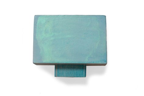 Robert Yasuda, Evidence, 2020, acrylic on fabric on wood, 12.7 x 15.2 cm (5 x 6 inches)
